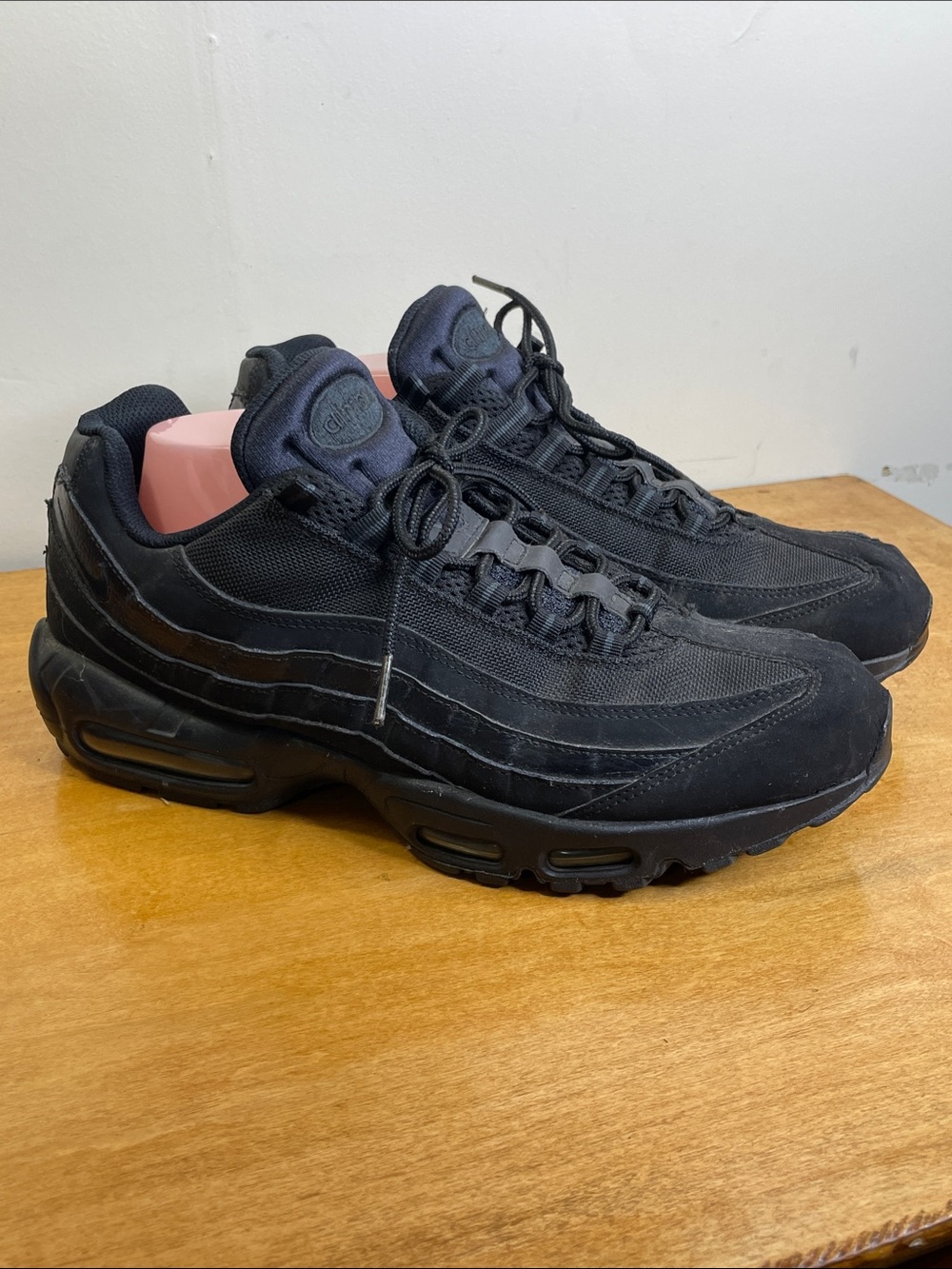 Nike Air Men's Black Layered Low-Top Sneakers. Size 12